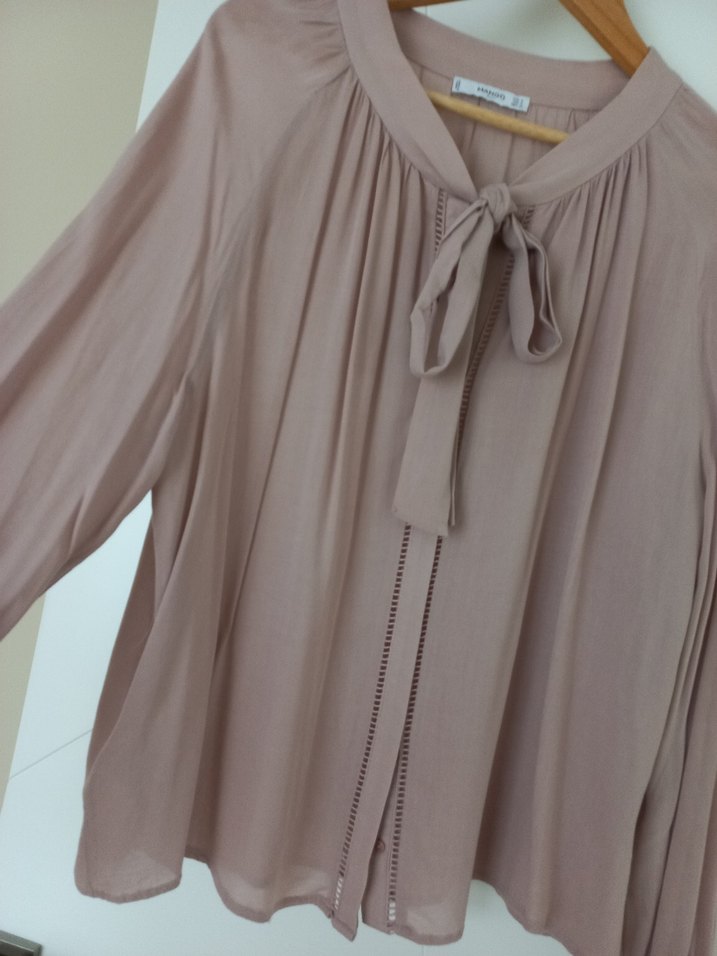 Bej Kadın  Uzun Kollu Bluz - Görsel 3