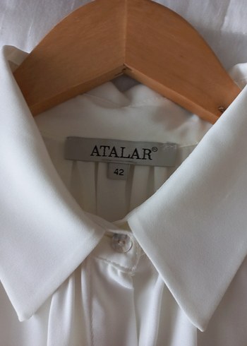 Atalar Beyaz Düğmeli Bohem Gömlek - Görsel 6