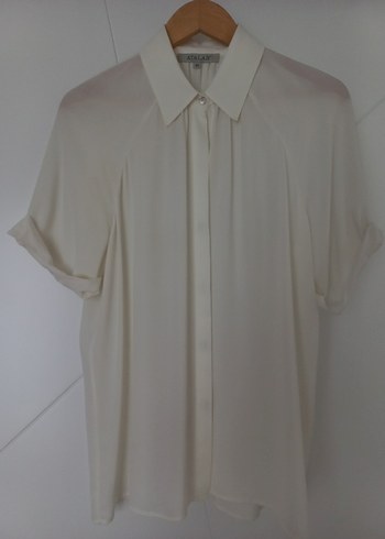 Atalar Beyaz Düğmeli Bohem Gömlek - Görsel 2