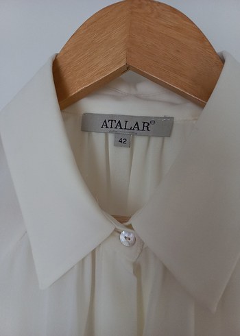 Atalar Beyaz Düğmeli Bohem Gömlek - Görsel 7