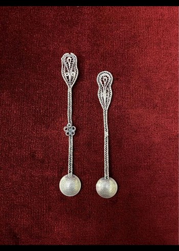 GÜMÜŞ ANTİKA OSMANLI TELKARİ KAŞIK - Görsel 5