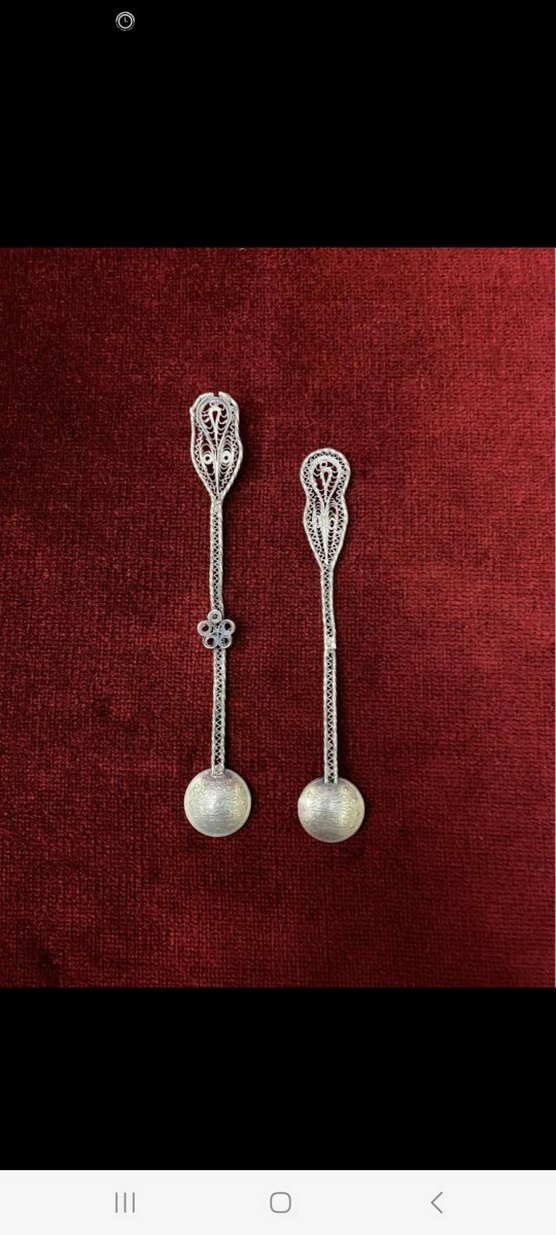 GÜMÜŞ ANTİKA OSMANLI TELKARİ KAŞIK - Görsel 5