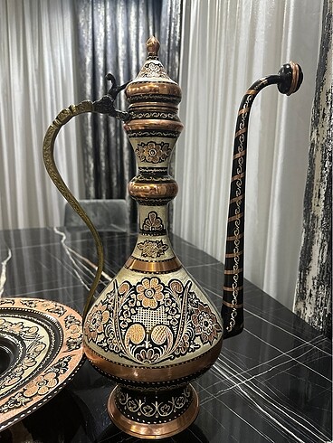 El işlemesi bakır imbik 50 cm