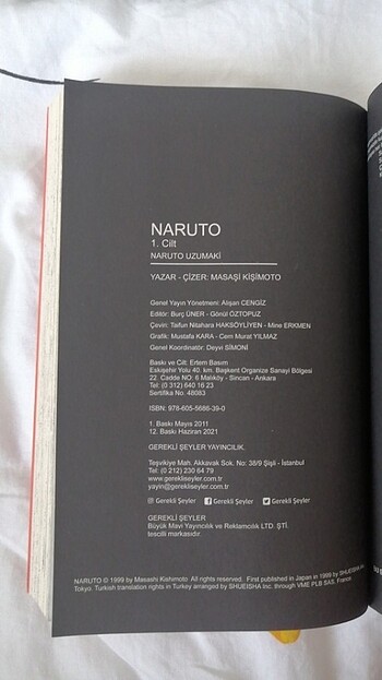  Beden Naruto 1. Cilt