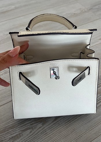  Beden Klasik Elegan Beyaz Kadın Mini Çanta