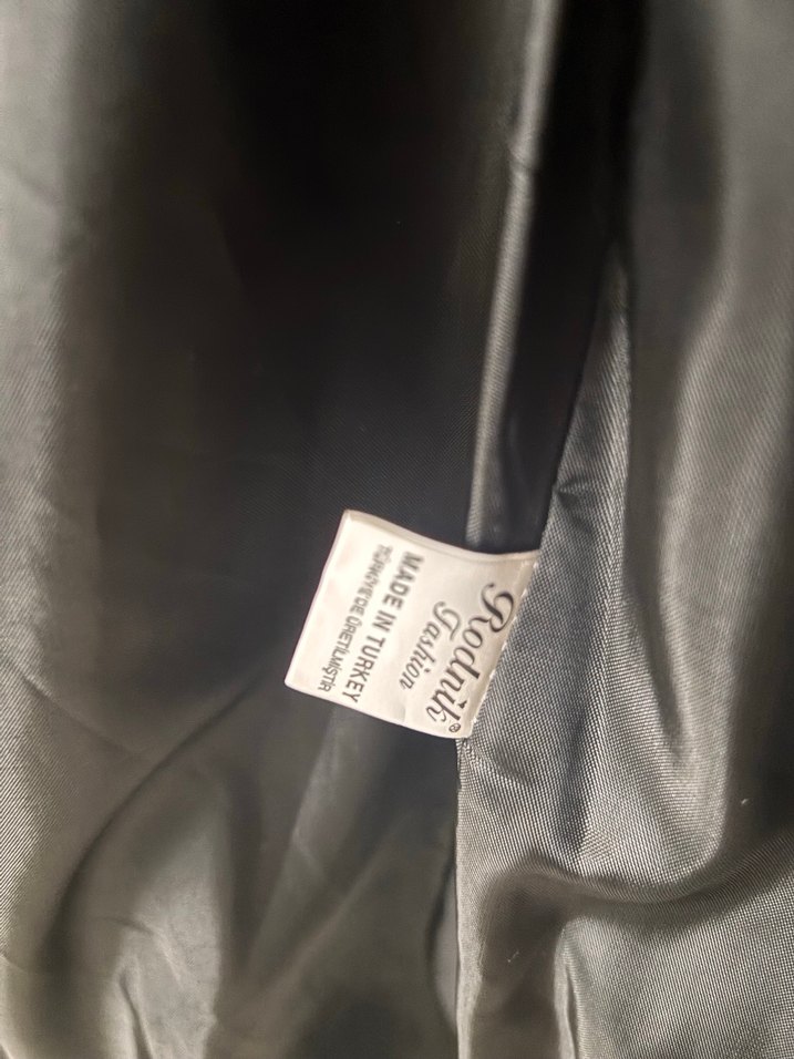 Düğmeli Desenli Midi Kadın Blazer - Görsel 4