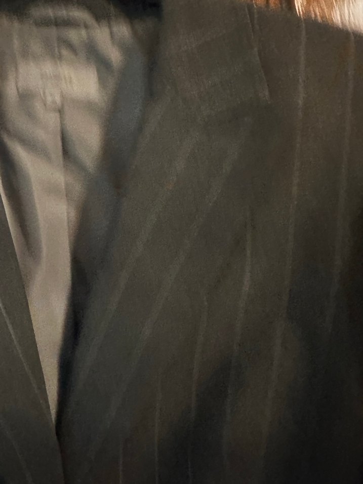 Marks&Spencer Marka, Gri Çizgili Tek Düğmeli Kadın Blazer - Görsel 4