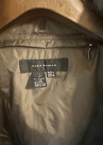 Zara Marka, Yeşil Renkte, Kuş Tüyü Dolgulu Mont - Görsel 4