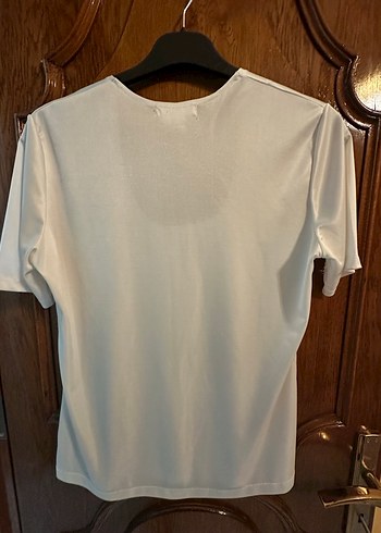 Zara Marka, Beyaz, Kısa Kollu Tişört - Görsel 2