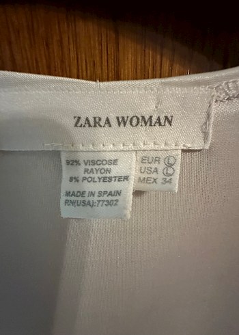 Zara Marka, Beyaz, Kısa Kollu Tişört - Görsel 3