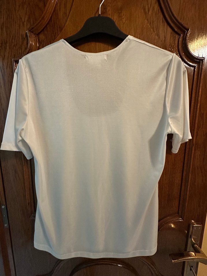 Zara Marka, Beyaz, Kısa Kollu Tişört - Görsel 2