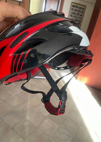 Kırmızı Baskılı Bisiklet Kaskı - Görsel 3