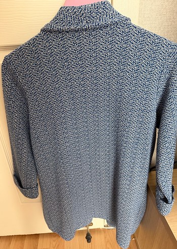 Düğmeli Gri Hamile Midi Ceket - Görsel 2