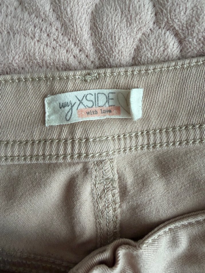 Bej Kadın Keten Kumaş Pantolon XSIDE esnek - Görsel 2