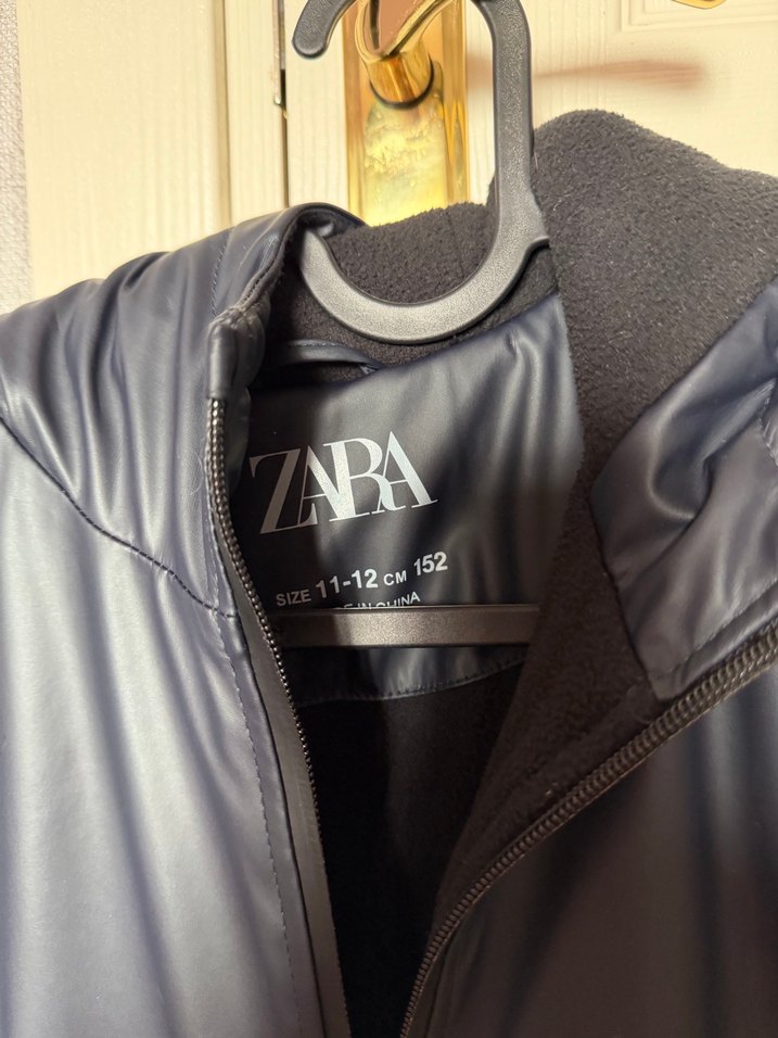 Kız Çocuk  Lacivert  su geçirmez yağmurluk kaban  mont Zara - Görsel 4