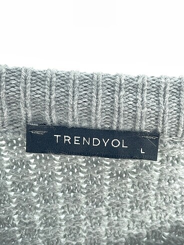 l Beden gri Renk Trendyol & Milla Kazak / Triko %70 İndirimli.