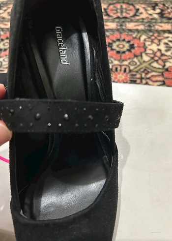 Bantlı Siyah Stiletto Topuklu Ayakkabı - Görsel 4