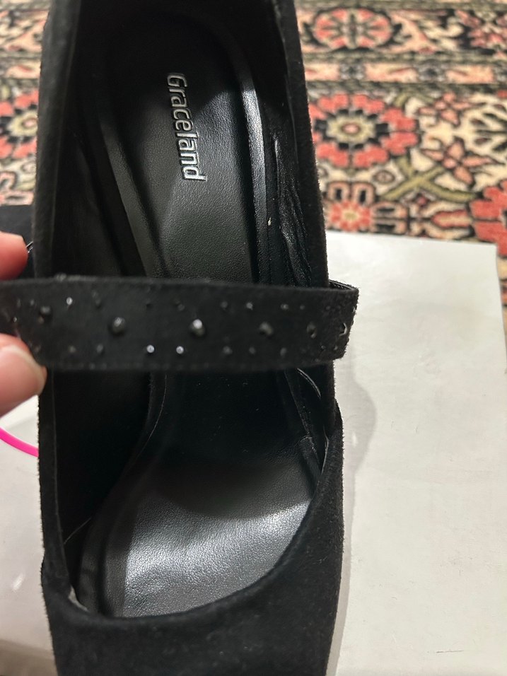 Bantlı Siyah Stiletto Topuklu Ayakkabı - Görsel 4