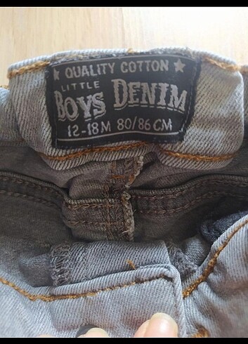 12-18 Ay Beden gri Renk LCW çocuk kot pantalon