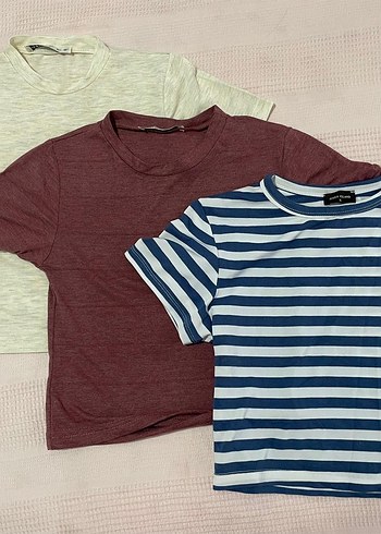 Kadın 3 lü crop t-shirt
