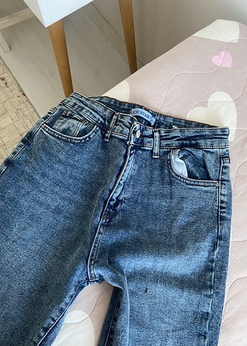 Mavi Rahat Kesim Midi Kadın Kot Pantolon - Görsel 2