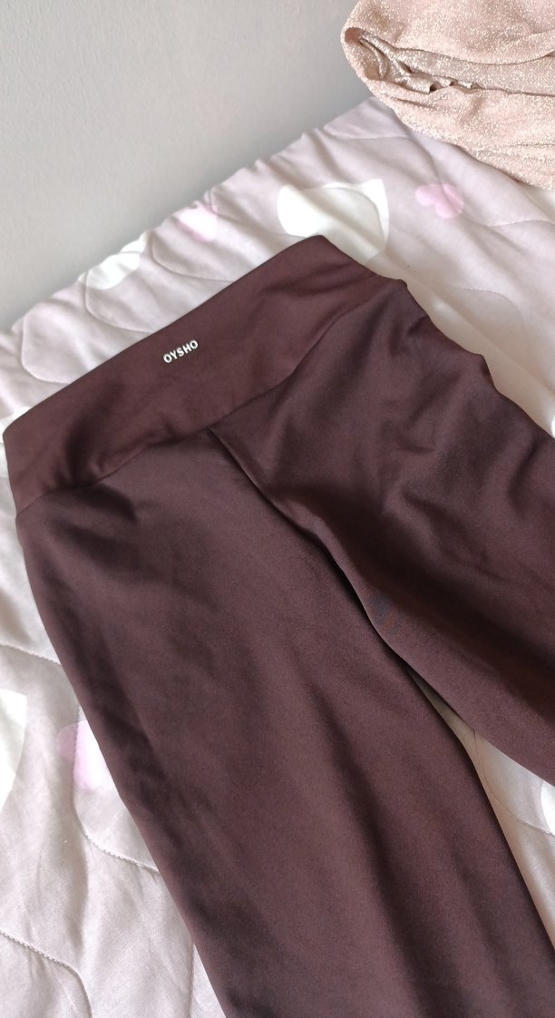 Oysho Kahverengi Esnek Kadın Tayt - Görsel 2