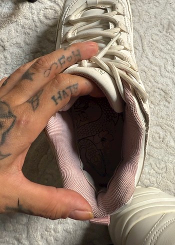 Bershka Beyaz Platform Desenli Spor Ayakkabı 41 - Görsel 3