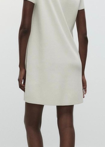 Zara Beyaz Taşlı Kısa Kollu Kadın Elbise - Görsel 2