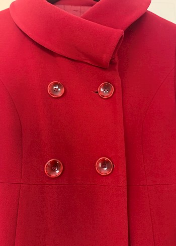 Ekol Kırmızı Düğmeli Kaban - Görsel 2