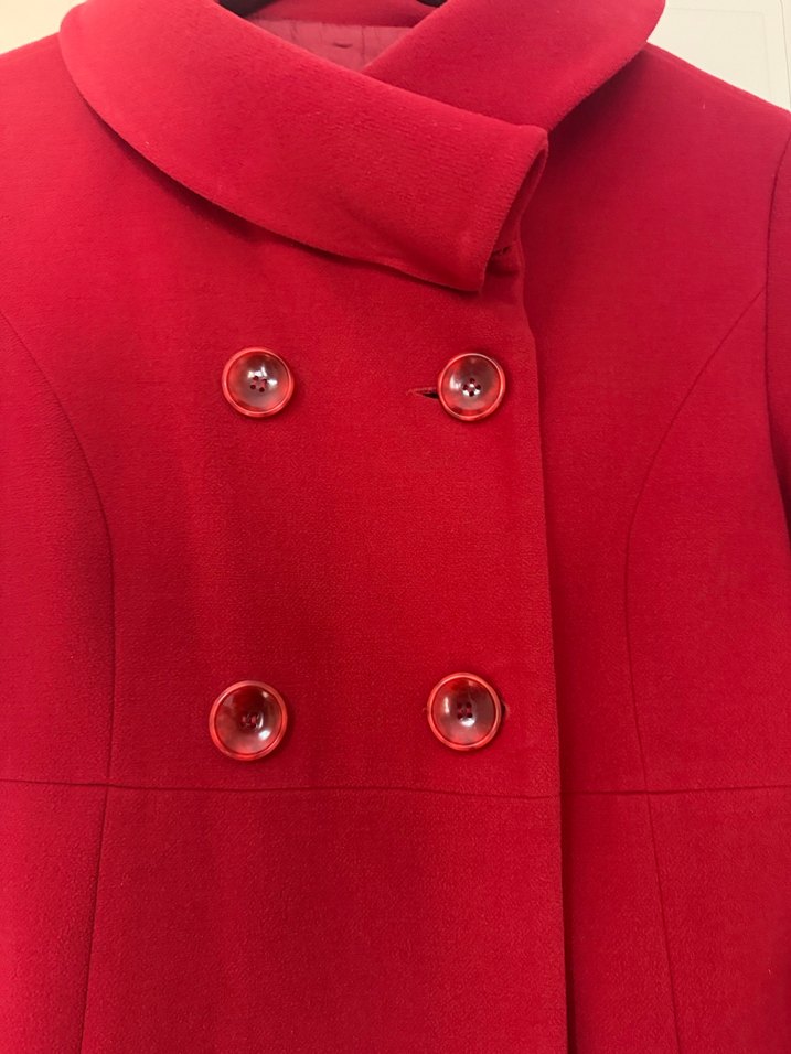 Ekol Kırmızı Düğmeli Kaban - Görsel 2