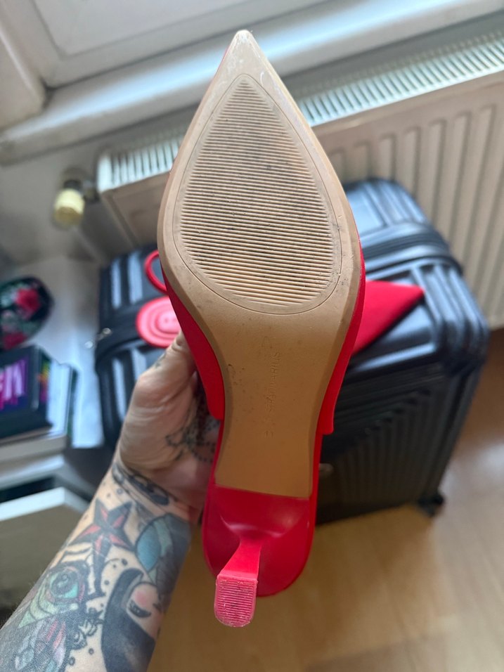 Kırmızı Stiletto Topuklu Kadın Ayakkabı 41 - Görsel 4