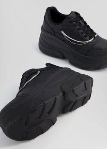 Bershka Zincir Detaylı Siyah Platform Spor Ayakkabı - Görsel 2