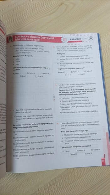  11. Sınıf test okul tarih fasikül soru kitabı 