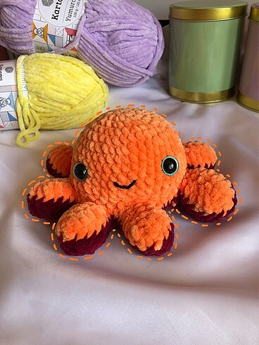 Amigurumi çift taraflı ahtapot