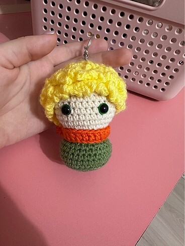 küçük prens amigurumi anahtarlık