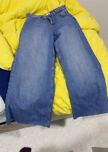 Düğmeli Bol Kesim Pantolon - Görsel 5