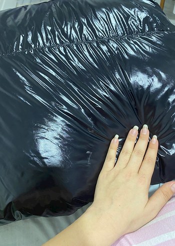 Siyah KParlak Kadın Mont - Görsel 5