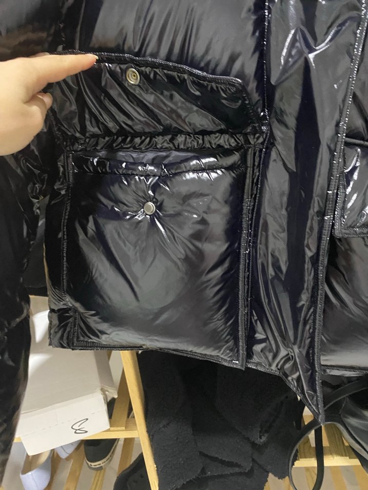 Siyah KParlak Kadın Mont - Görsel 4