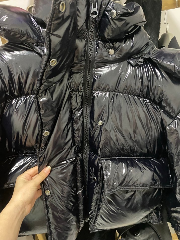 Siyah KParlak Kadın Mont - Görsel 2