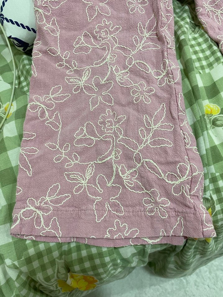 Dantel Detaylı Pembe Bohem Kadın Pantolon - Görsel 4