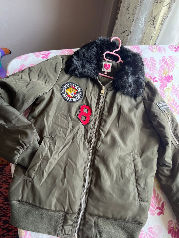 Koton bomber kürk yaka mont - Görsel 2