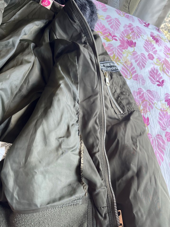 Koton bomber kürk yaka mont - Görsel 4