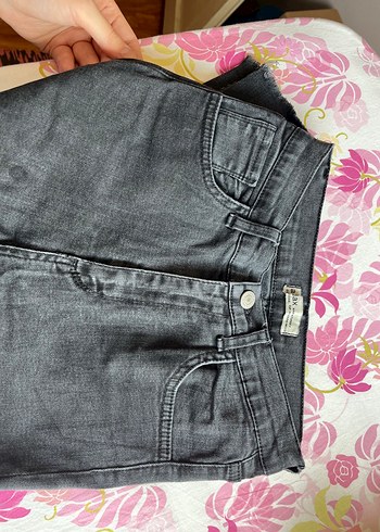 Addax Siyah füme yüksek bel jean 34-36