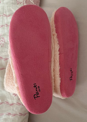 Kızlar için Pembe Kürklü Sıcak Ev Terliği - Görsel 6