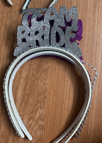 Bride to be yazılı pankart,kuşak,team bride taç(5)adet - Görsel 5