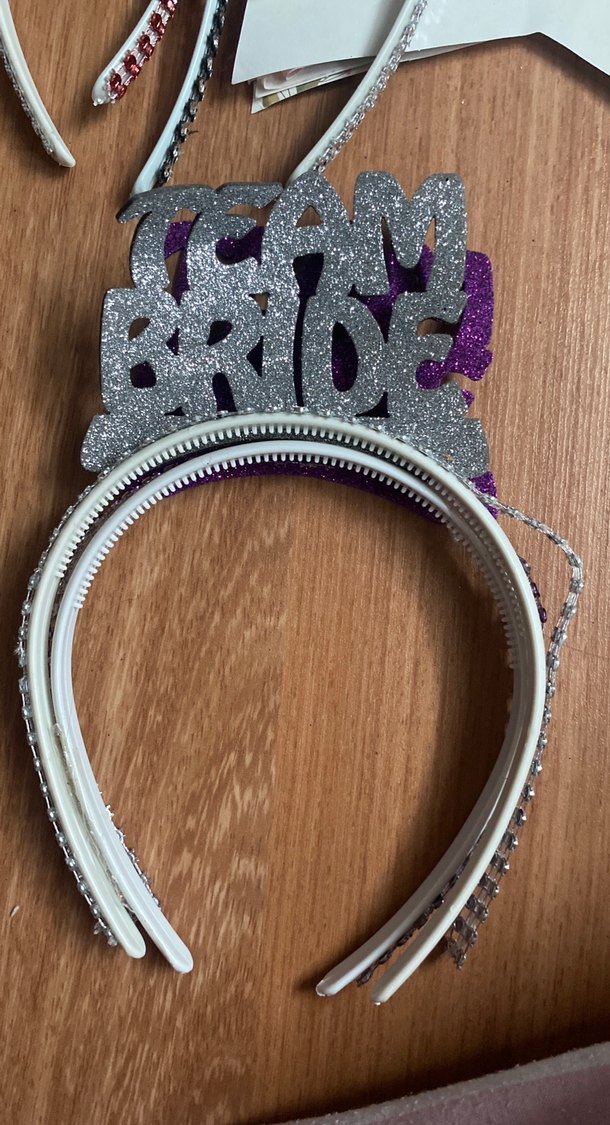Bride to be yazılı pankart,kuşak,team bride taç(5)adet - Görsel 5