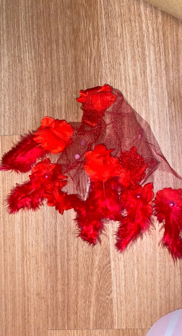 Kırmızı gelin halay mendili - Görsel 4