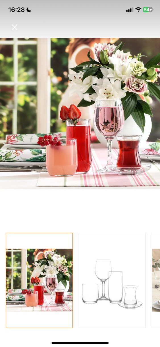 Şeffaf Cam Bardak Seti lav marka 30 lu çeyiz seti - Görsel 2