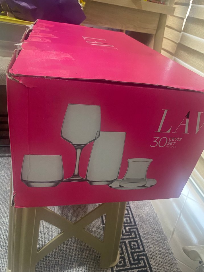 Şeffaf Cam Bardak Seti lav marka 30 lu çeyiz seti - Görsel 4