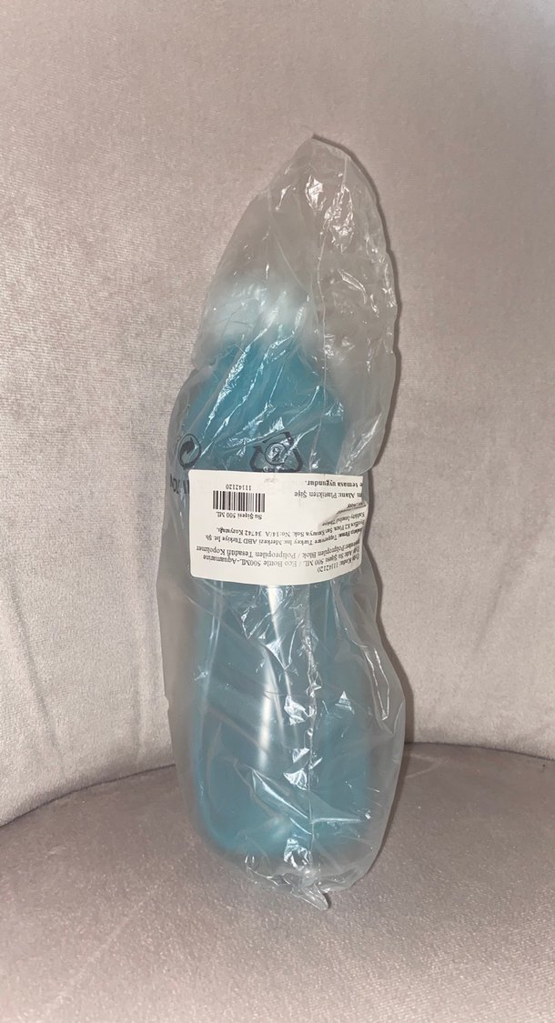 Pastel Mavi Plastik Su Şişesi tupperware 500 ml - Görsel 3